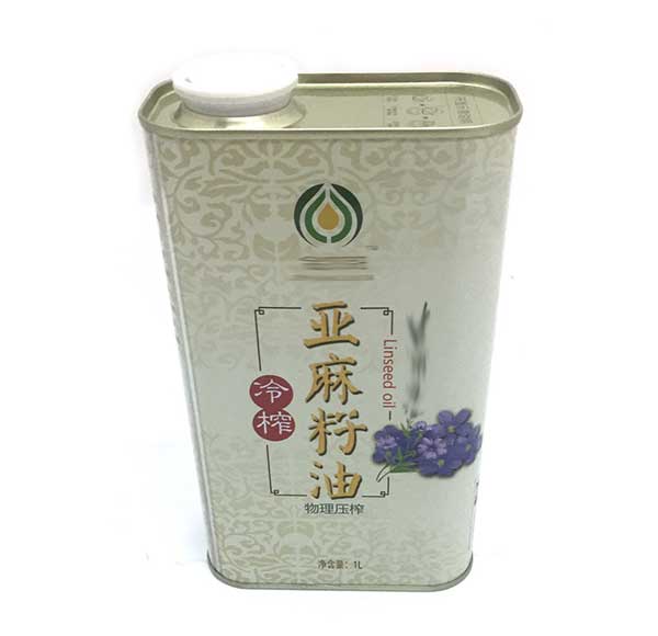 1升亞麻籽油鐵罐