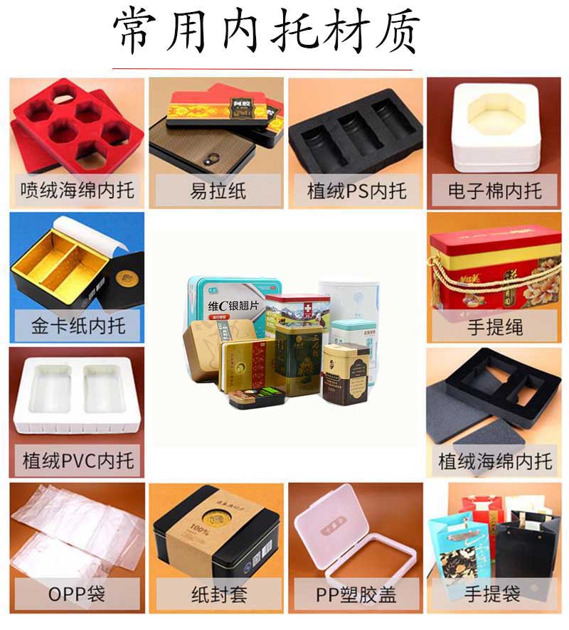 醫(yī)藥鐵盒內(nèi)托材質(zhì)