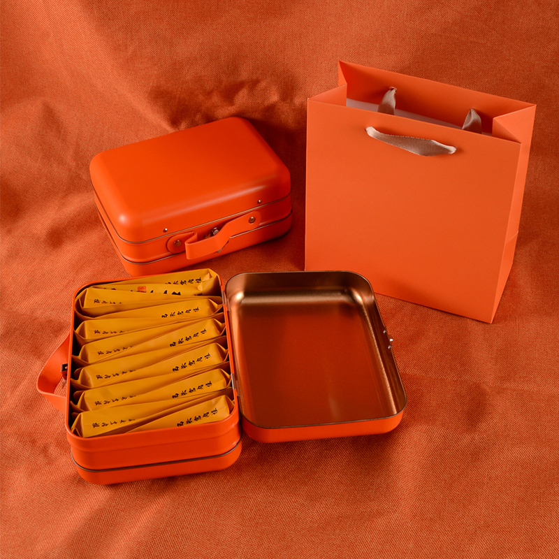 帶手提茶葉鐵盒