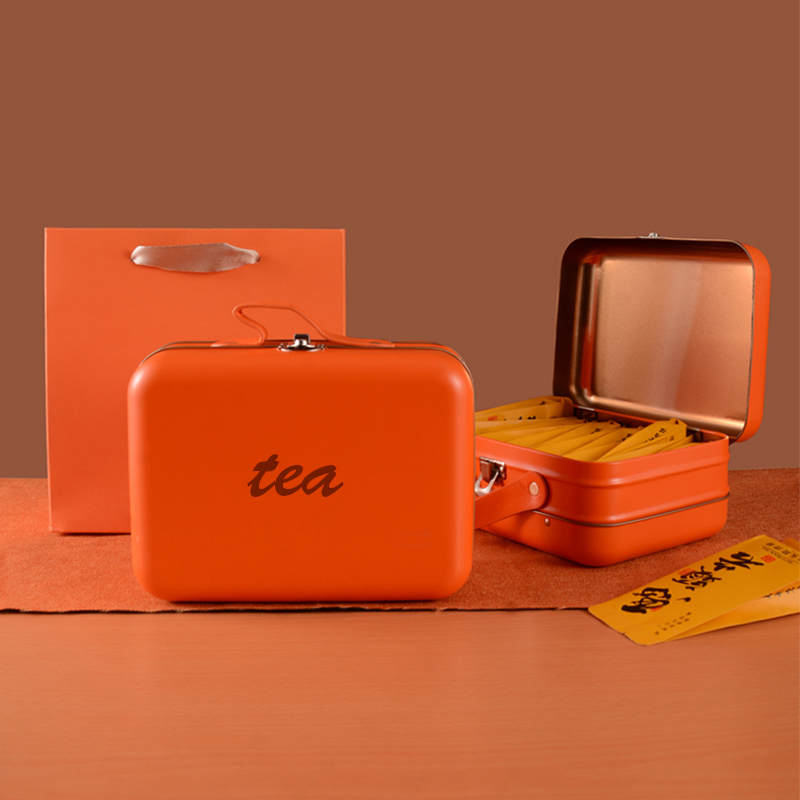 帶手提茶葉鐵盒