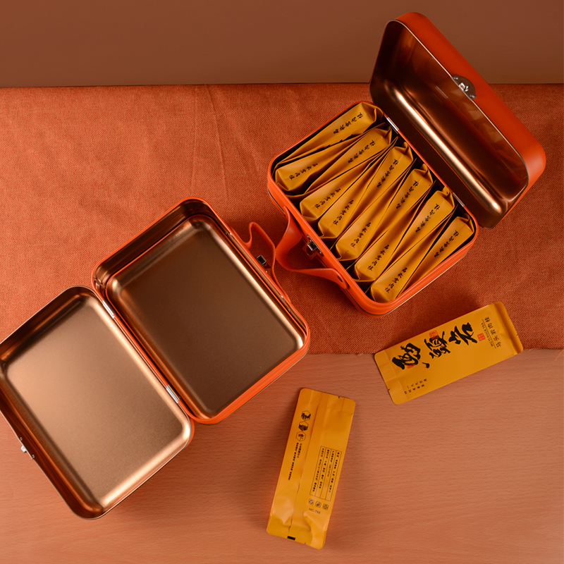 帶手提茶葉鐵盒